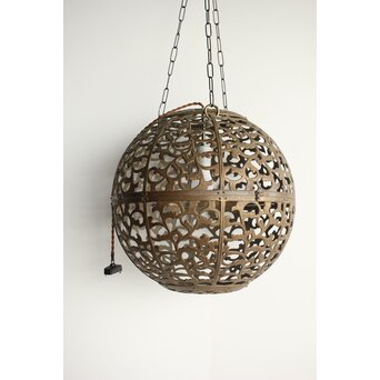 特大球体唐草文銅照明/灯籠　A039 