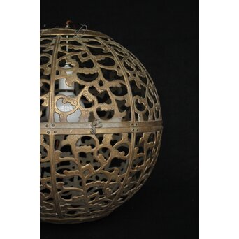 特大球体唐草文銅照明/灯籠　A039 