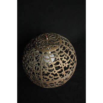 特大球体唐草文銅照明/灯籠　A039 