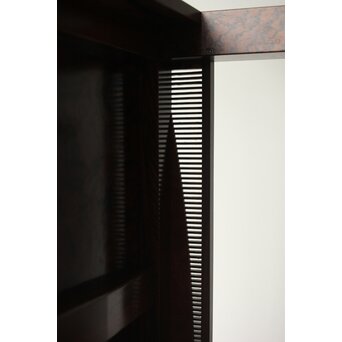 神代欅上玉杢と黒柿の筬装飾 指物卓　X362 