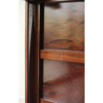 神代欅上玉杢と黒柿の筬装飾 指物卓　X362 