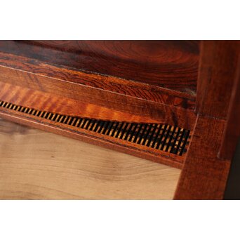 神代欅上玉杢と黒柿の筬装飾 指物卓　X362 