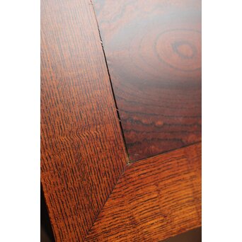 神代欅上玉杢と黒柿の筬装飾 指物卓　X362 