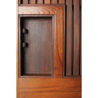総欅 面取化粧格子蔵戸　W073Y 