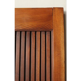 総欅 面取化粧格子蔵戸　W073Y 