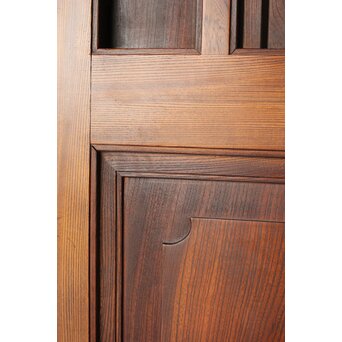 総欅 面取化粧格子蔵戸　W073Y 