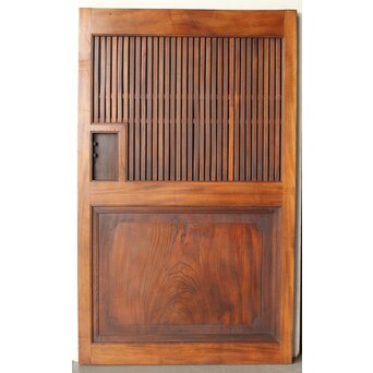 総欅 面取化粧格子蔵戸　W073Y