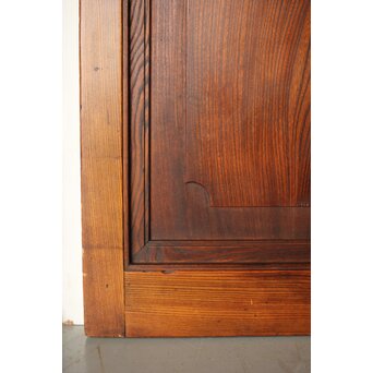 総欅 面取化粧格子蔵戸　W073Y 