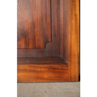 総欅 面取化粧格子蔵戸　W073Y 