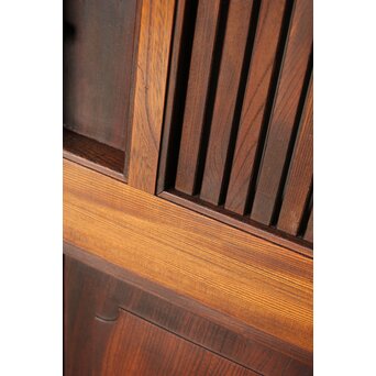 総欅 面取化粧格子蔵戸　W073Y 