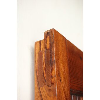 総欅 面取化粧格子蔵戸　W073Y 