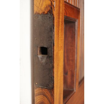 総欅 面取化粧格子蔵戸　W073Y 