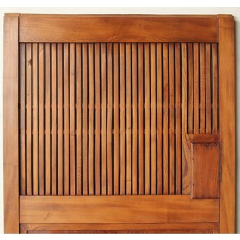 総欅 面取化粧格子蔵戸　W073Y 