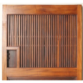 総欅 面取化粧格子蔵戸　W073Y 