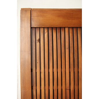 総欅 面取化粧格子蔵戸　W073Y 