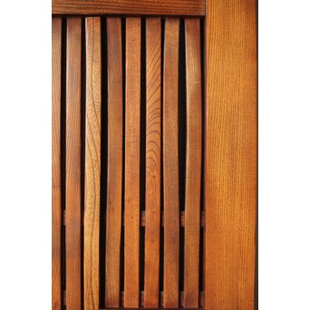 総欅 面取化粧格子蔵戸　W073Y 