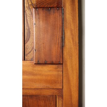 総欅 面取化粧格子蔵戸　W073Y 