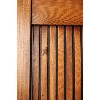 総欅 面取化粧格子蔵戸　W073Y 