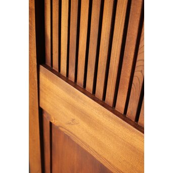 総欅 面取化粧格子蔵戸　W073Y 