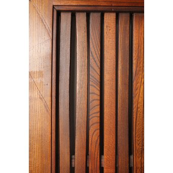 総欅 面取化粧格子蔵戸　W073Y 