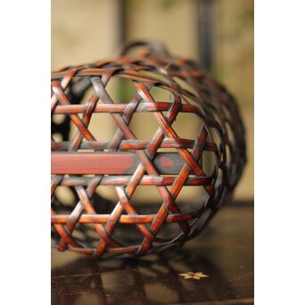 小さな掛花籠 竹籠　U299 