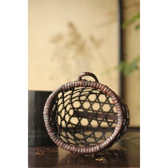 小さな掛花籠 竹籠　U299 
