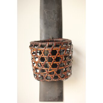 小さな掛花籠 竹籠　U299 