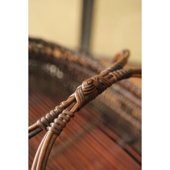 山本竹龍斎/笙園 唐物写果物篭 竹籠　U300 