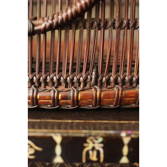 山本竹龍斎/笙園 唐物写果物篭 竹籠　U300 