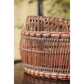 山本竹龍斎/笙園 唐物写果物篭 竹籠　U300 