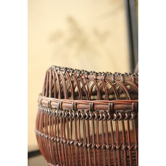 山本竹龍斎/笙園 唐物写果物篭 竹籠　U300 