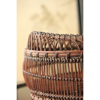 山本竹龍斎/笙園 唐物写果物篭 竹籠　U300 