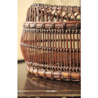 山本竹龍斎/笙園 唐物写果物篭 竹籠　U300 