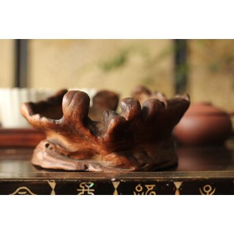 変木急須台/茶銚敷　X364 