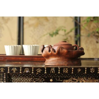 変木急須台/茶銚敷　X364 