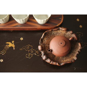 変木急須台/茶銚敷　X364 