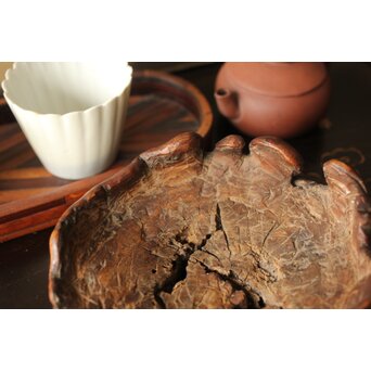 変木急須台/茶銚敷　X364 