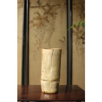 黄瀬戸 竹筒花生　P350 