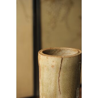 黄瀬戸 竹筒花生　P350 