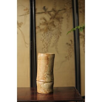 黄瀬戸 竹筒花生　P350 