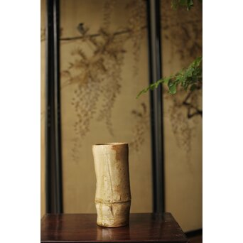 黄瀬戸 竹筒花生　P350 