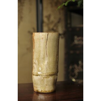 黄瀬戸 竹筒花生　P350 