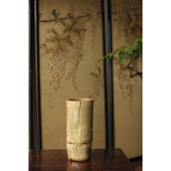 黄瀬戸 竹筒花生　P350 