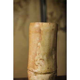 黄瀬戸 竹筒花生　P350 