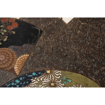 鉄地 七宝象嵌四方盆　M326 