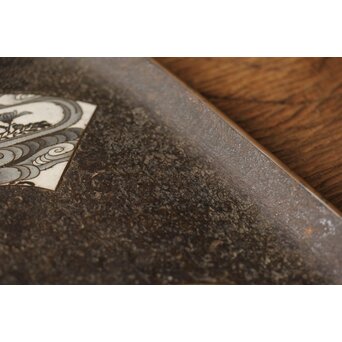 鉄地 七宝象嵌四方盆　M326 