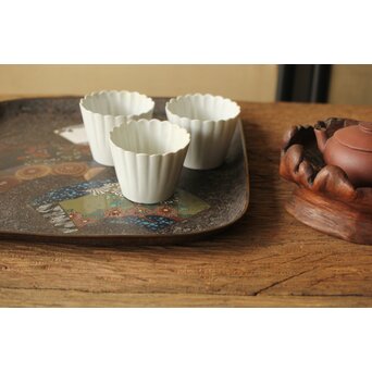 鉄地 七宝象嵌四方盆　M326 