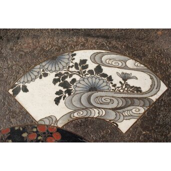 鉄地 七宝象嵌四方盆　M326 