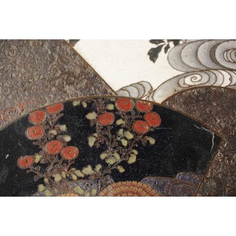 鉄地 七宝象嵌四方盆　M326 