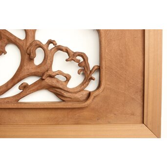 茂一作 木彫欄間 雲龍図 2枚1組　R0233Y 